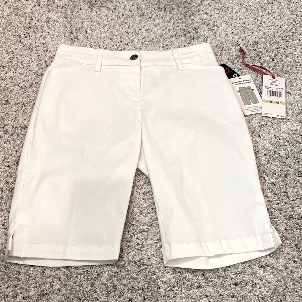 Ruby Rd. White Bermuda shorts stretch 4
